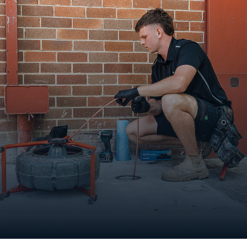 DYLSAL plumber performing CCTV drain inspection